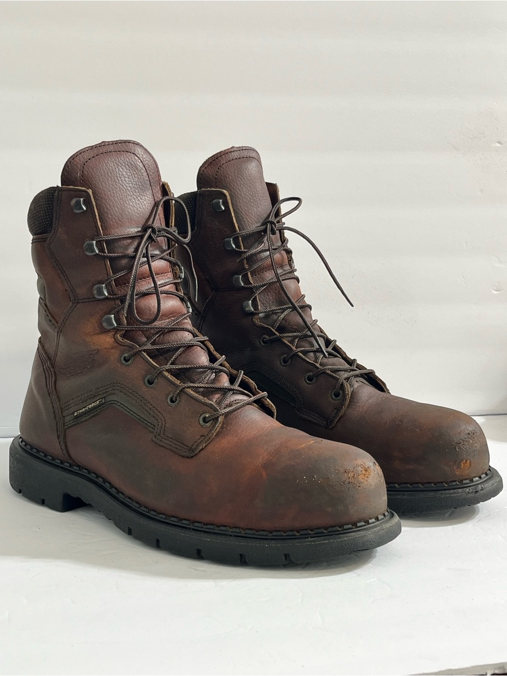 Red wing #2338 Brown Work Boots - Durable Lace-Up Safety Boot:steel toes